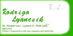 rodrigo lyancsik business card